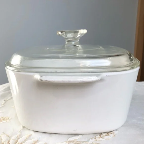 Vintage 60’s Corning Ware Blue Cornflower 3 Qt Casserole Dish A3B With Clear Lid - Picture 7 of 15
